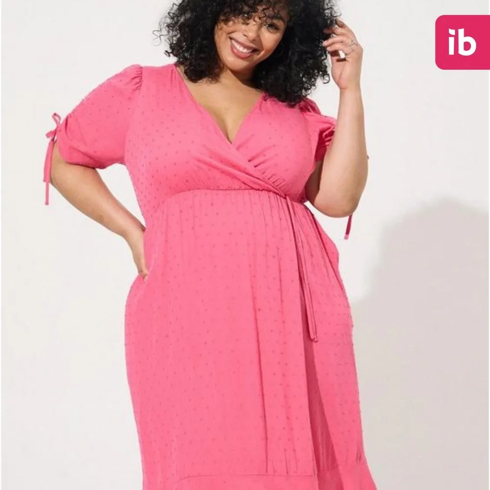 Torrid Pink Dress WITH POCKETS #134 - Picture 7 of 9